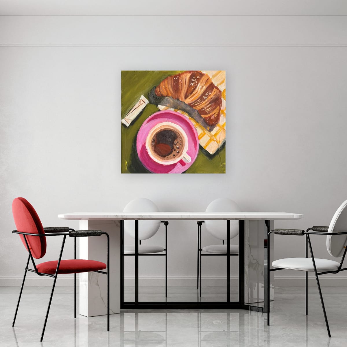 Café-Inspired Coffee and Pastry Wall Decor