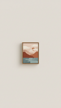 Small Modern Landscape Painting with Minimalist Finish