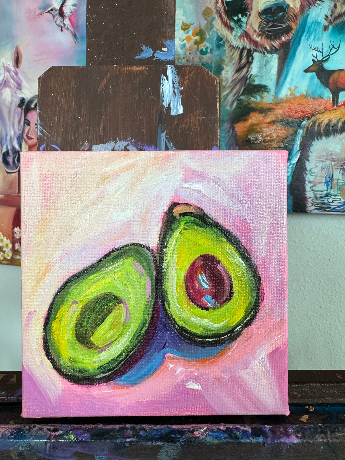Avocado in Pastel Pink